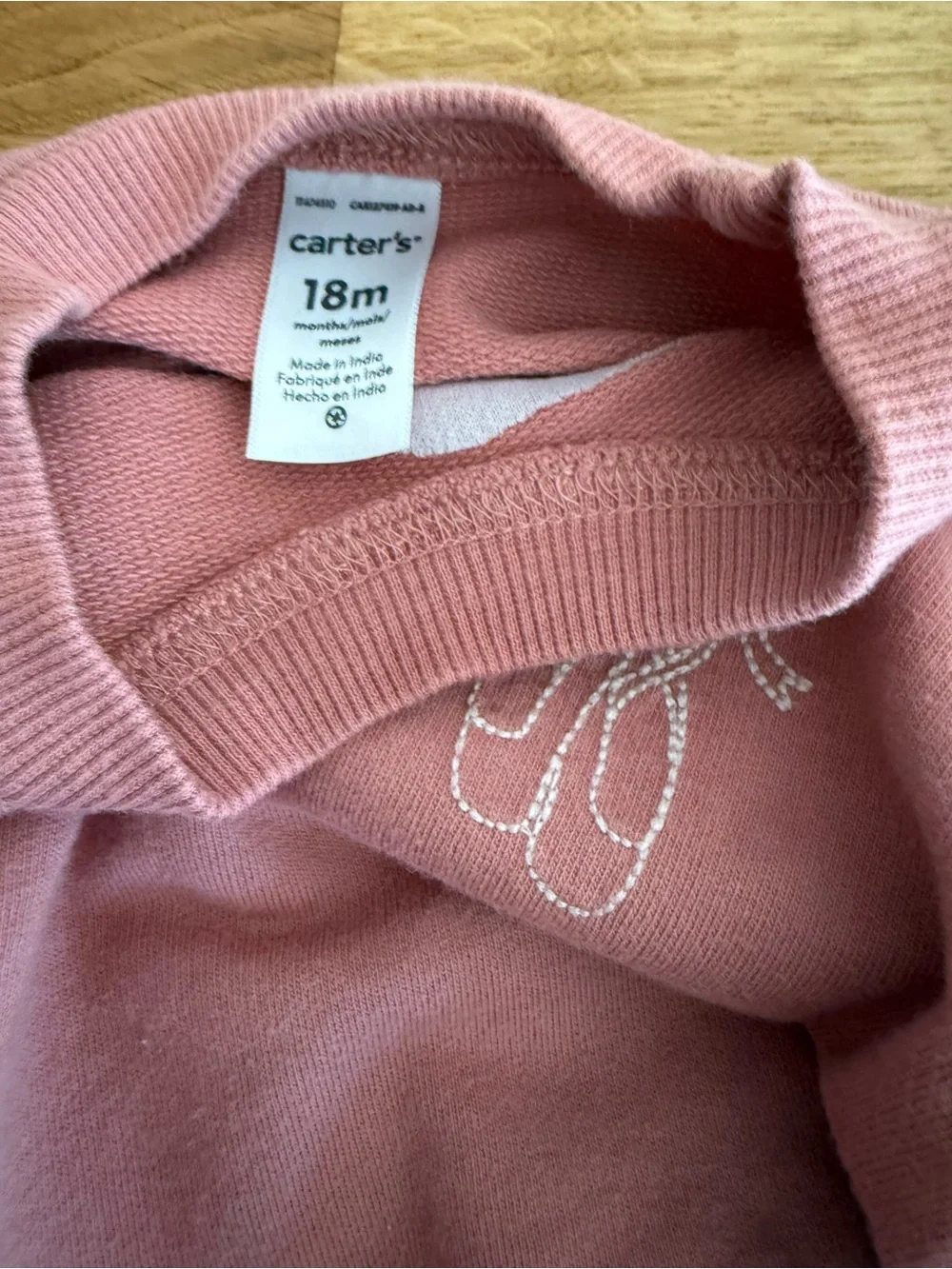 Carter's Pink Tulle-Hem Pullover and butterfly Grey sweater 18 M